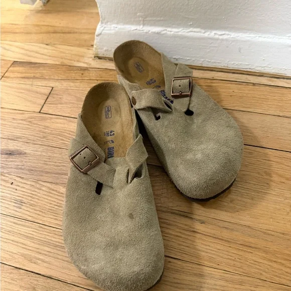 Mens Birkenstock Suede Slippers - Picture 3 of 4